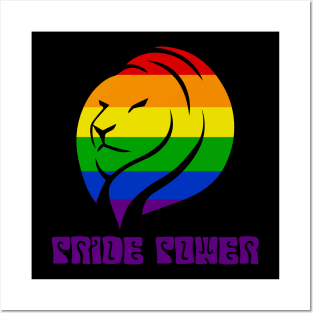 Pride Power LGBT Lion Posters and Art